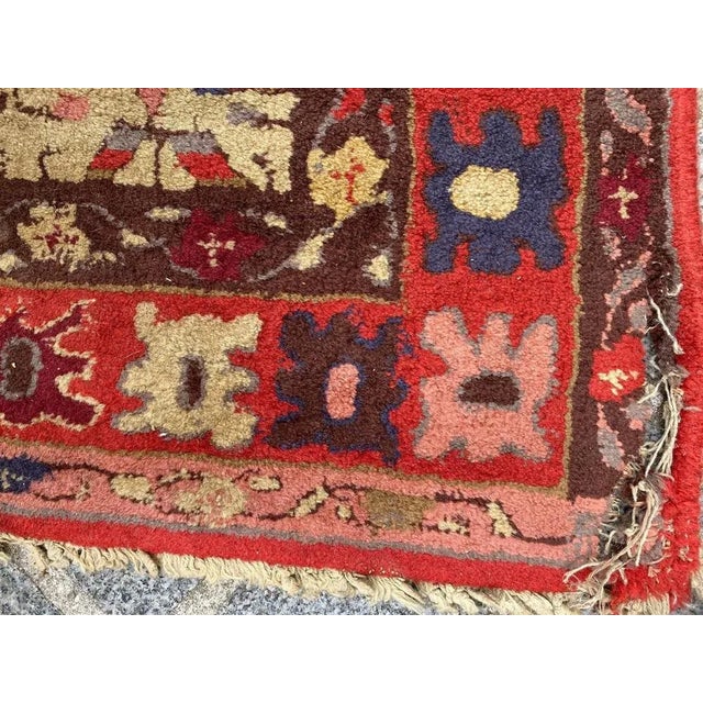 1920s Antique French Janus Runner For Sale - Image 5 of 16