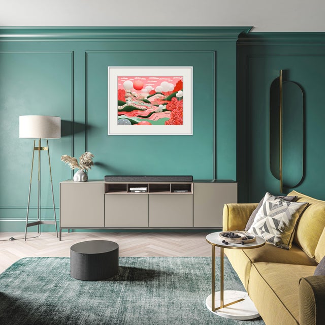 32" X 24" Contemporary 'Landscape' in the Style of Yayoi Kusama - Limited Edition Fine Art Print, Unframed For Sale - Image 4 of 6