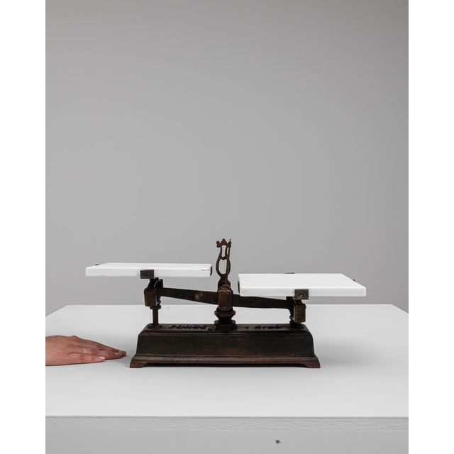 19th Century French Iron & Marble Scale For Sale - Image 17 of 18