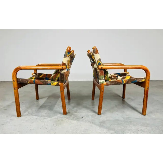 Mid-Century Modern Danish Modern Bentwood Sling Chairs by Bernstorffsminde Mobelfabrik Circa 1970 For Sale - Image 3 of 8