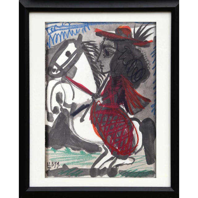 1980s "Toros y Toreros 40" Lithograph After Pablo Picasso For Sale