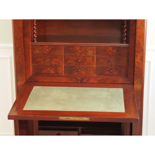 Mahogany Secretaire Desk with Marble Top and Upper Section, 1830 For Sale - Image 4 of 18
