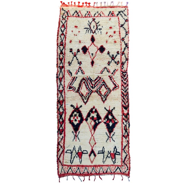 Brick Red Mid 20th Century Vintage Moroccan Rug - 3'3" X 7'8" For Sale - Image 8 of 8