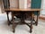 Wood Antique English Wake Dining Table Drop Leaf Barley Twist Jacobean Oak Console For Sale - Image 7 of 18