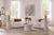 Studded Side Table, White Washed Wood For Sale In Los Angeles - Image 6 of 7