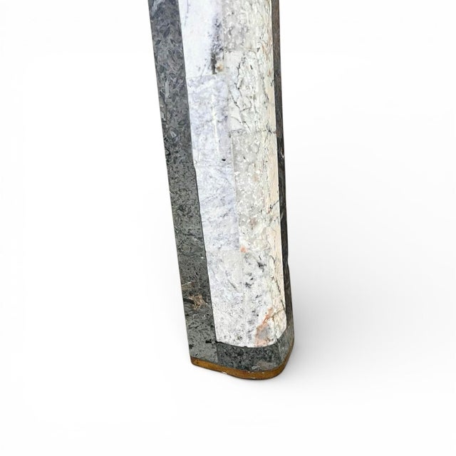 Metal Vintage Tessellated Stone Game Table With Splayed Legs For Sale - Image 7 of 7