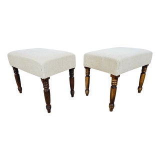 English Poufs, 1800s, Set of 2 For Sale
