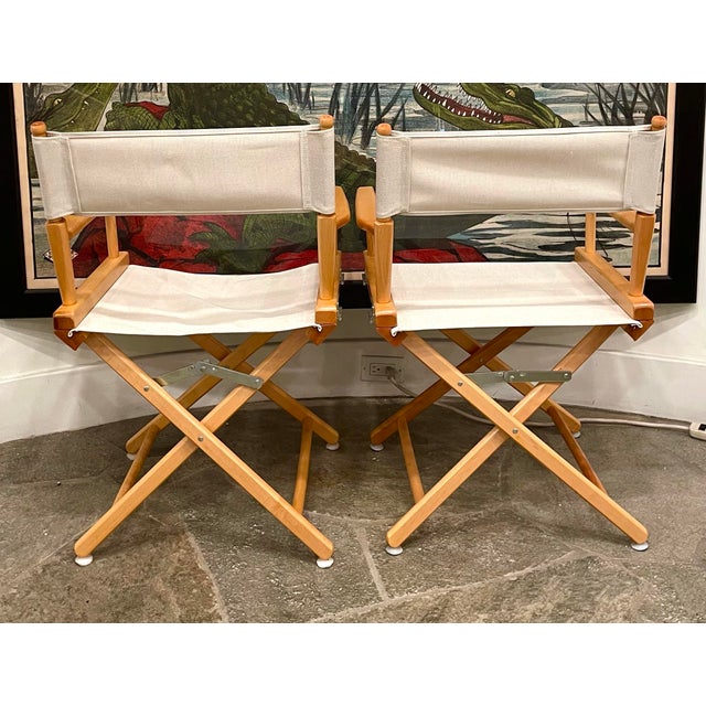 Modern Vintage Director Chairs by Telescope Furniture - Set of 2 For Sale - Image 3 of 6