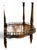 French Vintage French Style Two-Tier Parquetry Side Table With Brass Gallery For Sale - Image 3 of 13