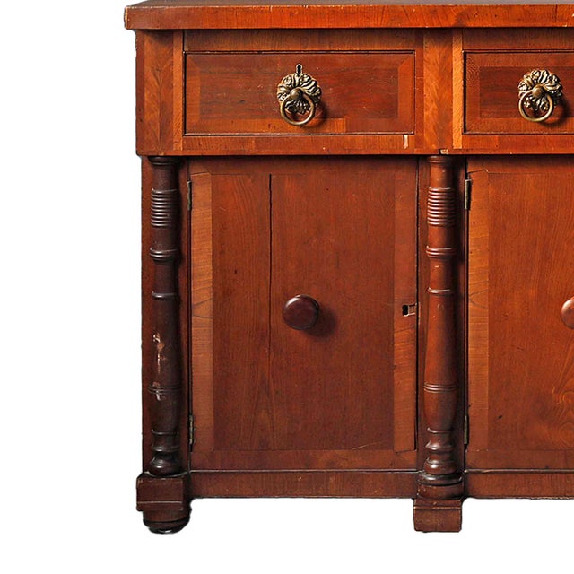 Wood Antique American Sideboard - Sheraton Style For Sale - Image 7 of 15