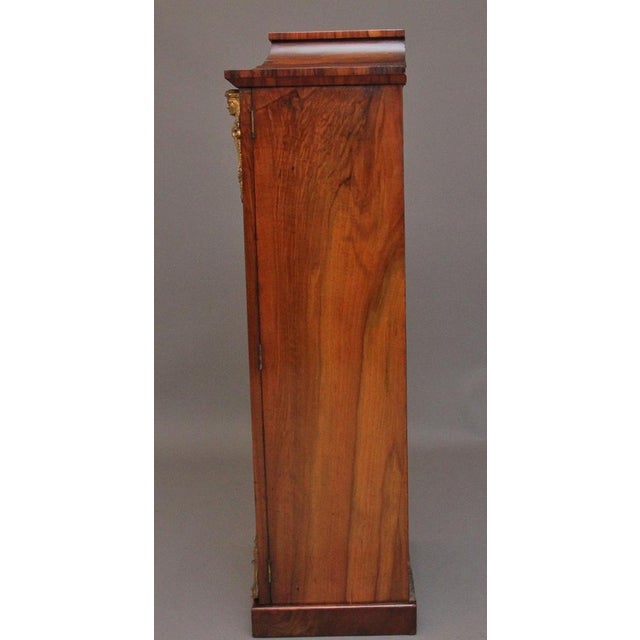 Brown Antique Wellington Chest in Walnut and Marquetry, 1860 For Sale - Image 8 of 17