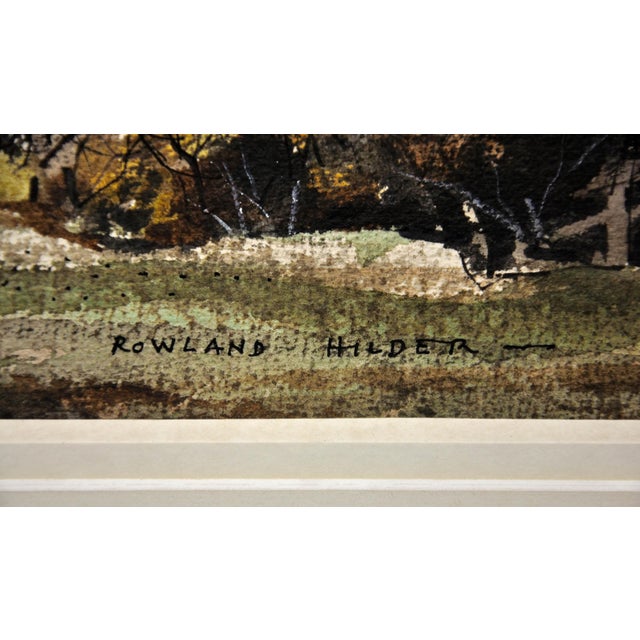 Modern Rowland Hilder, The First Winter Snow on a Kentish Farm, 1970s, Watercolour For Sale - Image 3 of 18