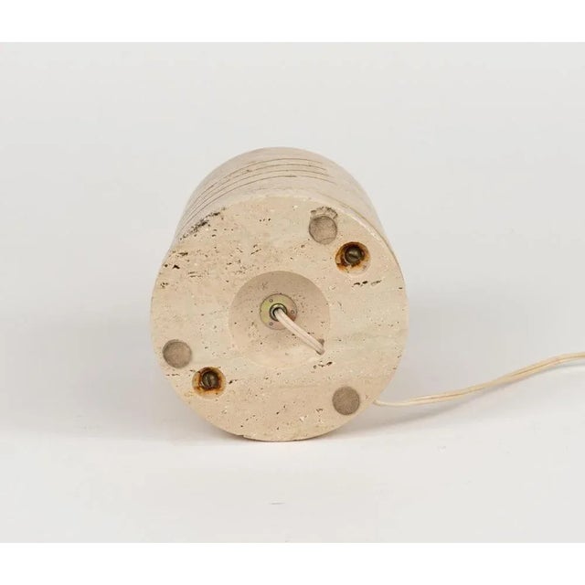 Mid-Century Travertine Table Lamp attributed to Giuliano Cesari for Sormani, Italy, 1970s For Sale - Image 11 of 13