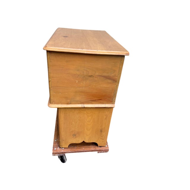 Antique Primitive Pine Dry Sink / Washstand With Lift-Top Storage & Cabinet For Sale - Image 9 of 16