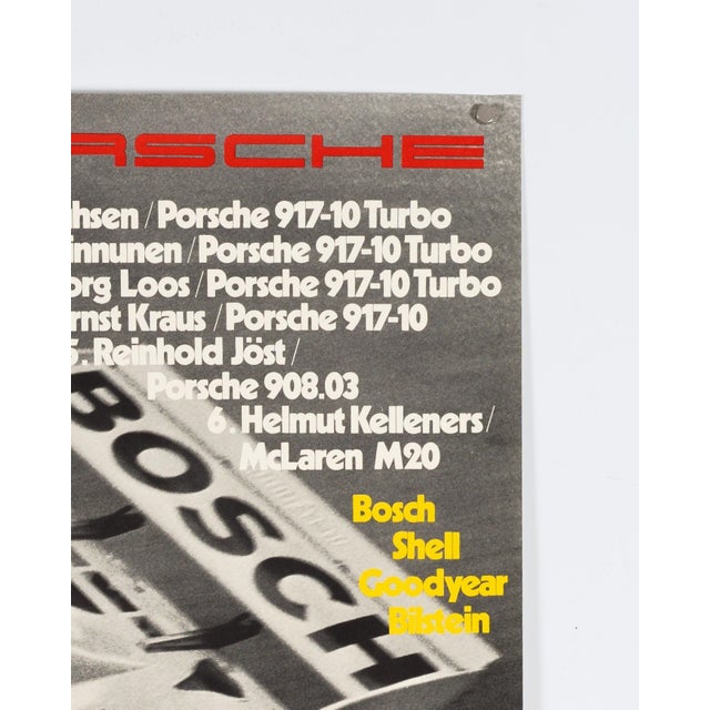 Red Original Porsche Poster by Atelier Strenger, 1973 For Sale - Image 8 of 9