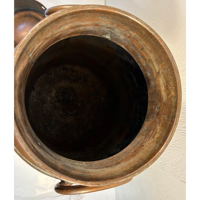 Vintage French Copper Milk Can Umbrella Stand For Sale - Image 12 of 12