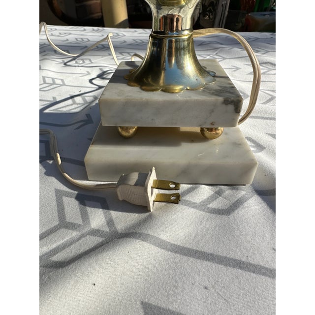 1970s Marble and Gold Extending Lamp For Sale - Image 10 of 10