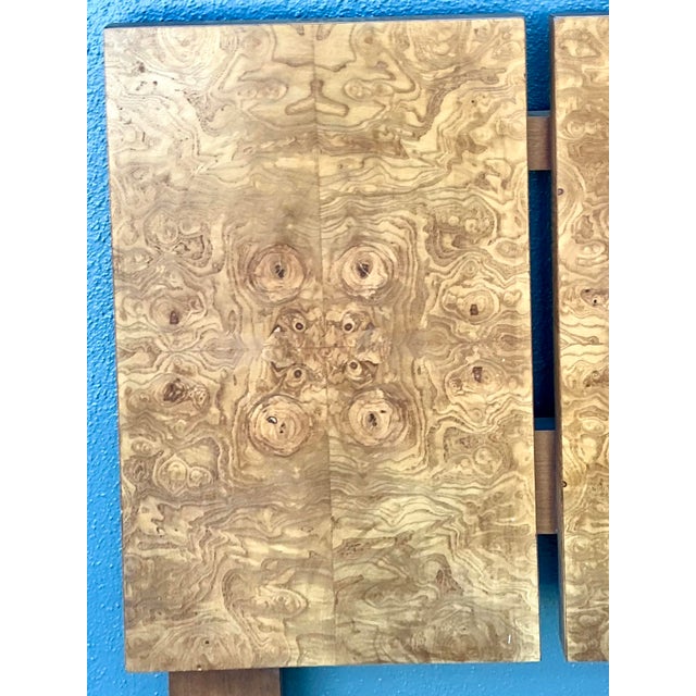 Vintage 70s Burl Wood Panel Full Headboard For Sale In West Palm - Image 6 of 12