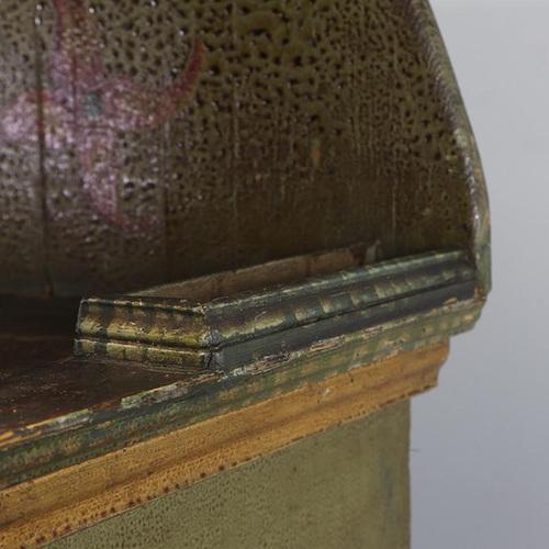 Brown Folk Art Cupboard For Sale - Image 8 of 15