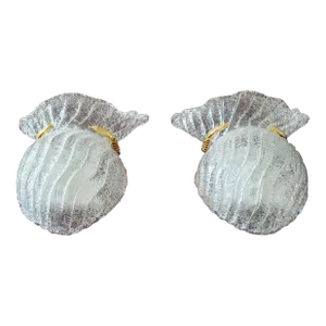 Mid-Century Modern Art Glass Sconces - a Pair