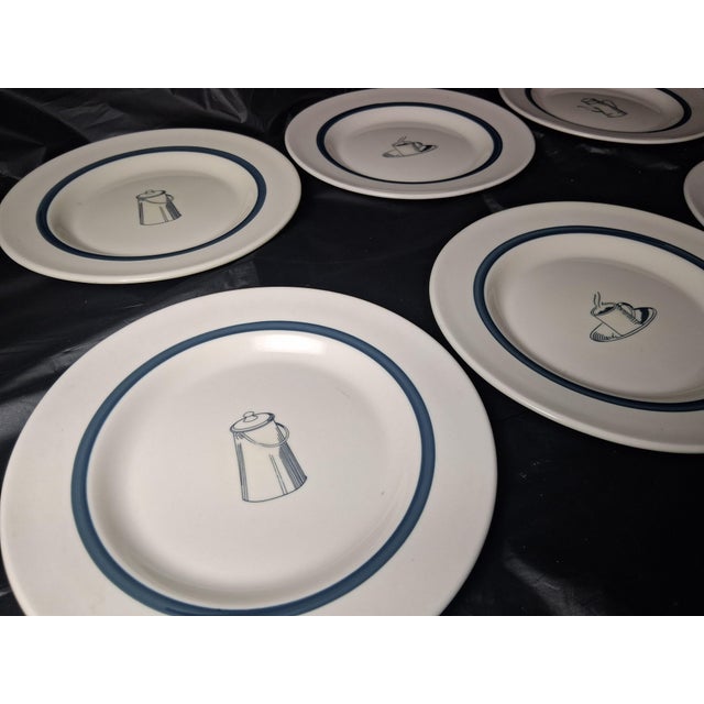 Farmhouse Vintage Coffee / Tea Themed Plates- Set of 6 For Sale - Image 3 of 7