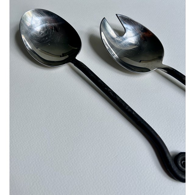 1990s Gourmet Settings Treble Clef Stainless Serving Set- a Pair For Sale - Image 10 of 17