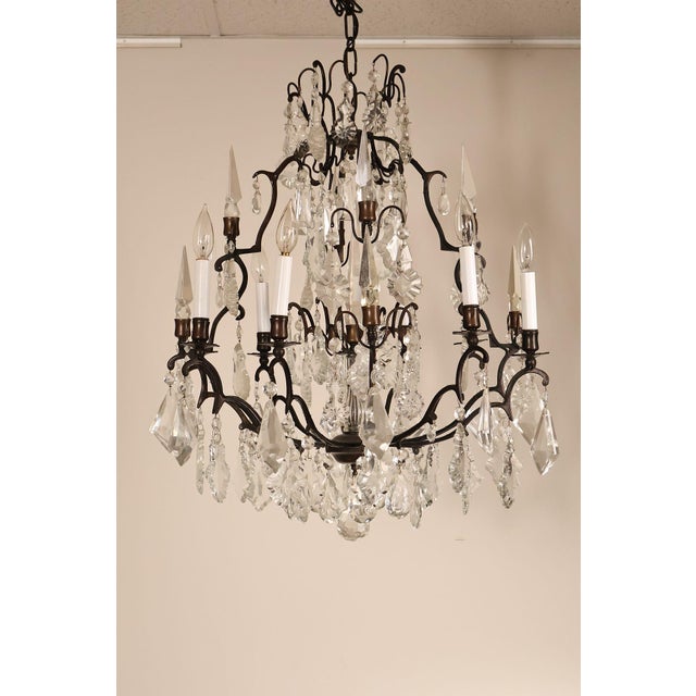 Versailles Style Crystal And Bronze Chandelier For Sale - Image 16 of 18