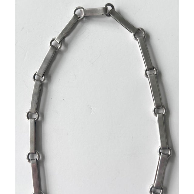 Mexican Modern Silver Necklace with Large Hand Pendent William Spratling For Sale In Atlanta - Image 6 of 10