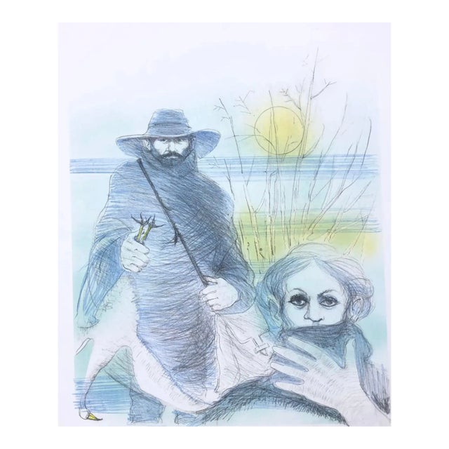 Giuseppe Motti Sporting Figural Lithograph For Sale