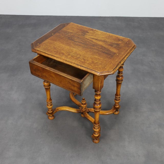 Neo-Baroque Side Table with Drawer, 1890s-1920s For Sale - Image 4 of 8