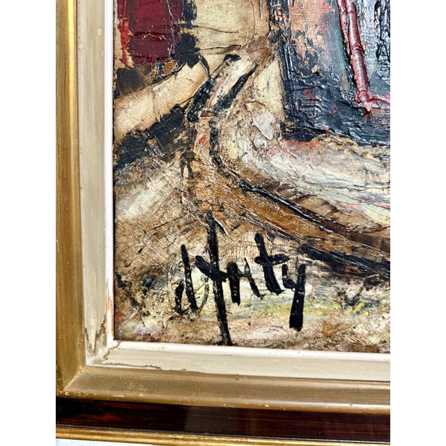 Henri d'Anty, French Modernist Large Paris Street Oil Painting Expressionist Henry D'anty, c.1960's For Sale In Miami - Image 6 of 13