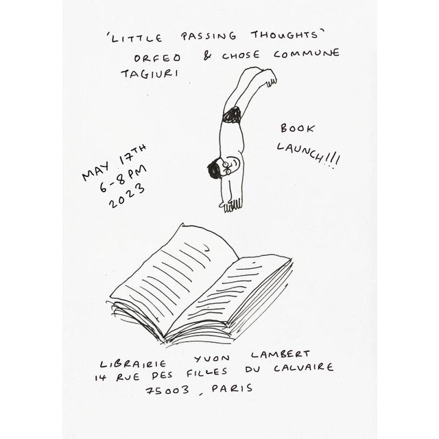 Orfeo TAGIRUI LITTLE PASSING THOUGHTS 2023 poster on offset paper 18.1 x 13.0 in in mint condition
