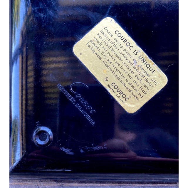 Vintage Couroc Independence Hall Serving Tray – Colonial Philadelphia Horse & Carriage Scene – Monterey California For Sale - Image 13 of 13