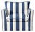 Sophie Conran Coco Armchair - Sea Holly Blue Wide Stripes with Knife Edge Cushion For Sale