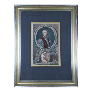 Tillotson, Archbishop of Canterbury: An 18th C. Hand-Colored Portrait by Kneller, 1738-1742 For Sale