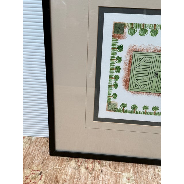 2010s Barbara Embree "Maze I" Print, Framed For Sale - Image 5 of 12