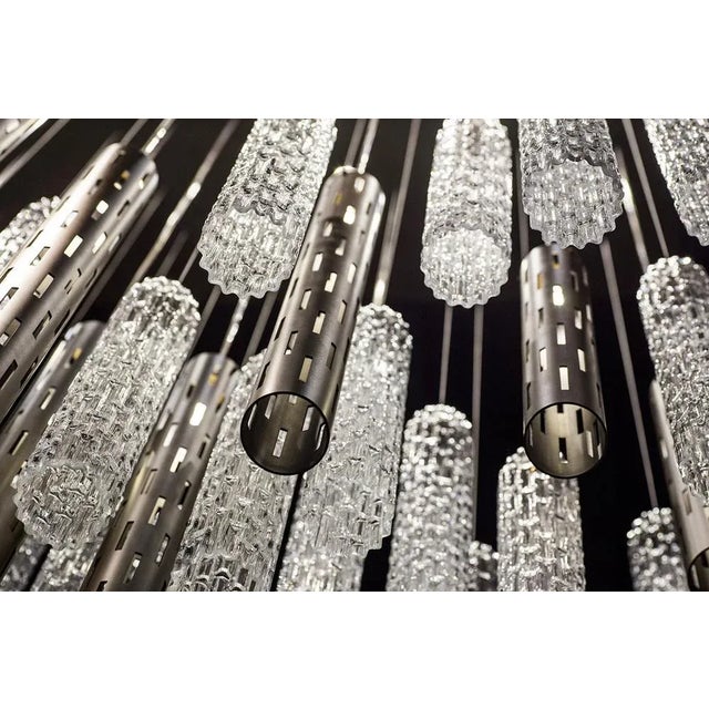 Italian Transparent Pipe Murano Glass Single Suspension Lamp from VGnewtrend, in New conditions. Designed from 2000 Up to...