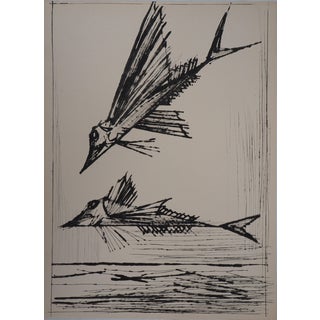 Bernard Buffet, Flying Fish, Etching For Sale