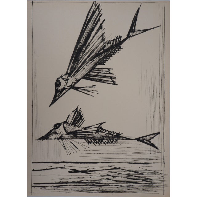 Bernard Buffet, Flying Fish, Etching For Sale