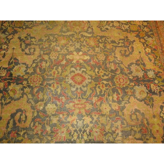 Green 19th Century Sultanabad Carpet Attributed to Ziegler and Co - 12'2" x 14'9" For Sale - Image 17 of 18