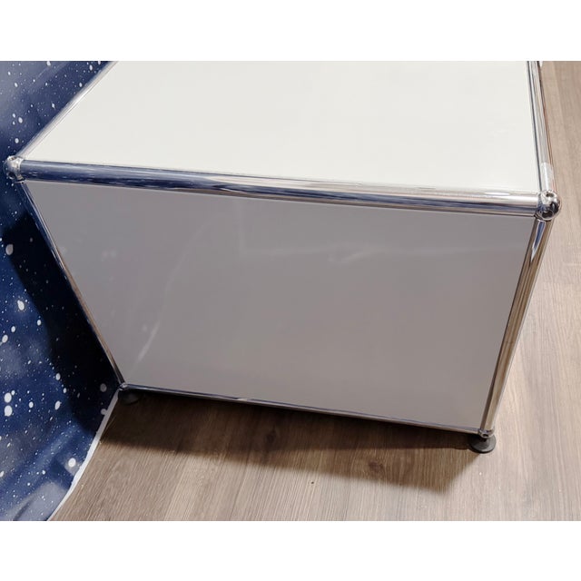 Metal Usm Haller White Storage Credenza For Sale - Image 7 of 11