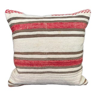 Turkish Hemp Pillow Cushion Natural Beige Red Pillow Cushion Cover 20x20 For Sale