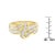 10K Yellow Gold 3/4 Cttw Channel Set Round and Baguette-cut Diamond Double Shank Bypass Ring (J-K Color, I1-I2 Clarity), Size 7.25 For Sale In New York - Image 6 of 8