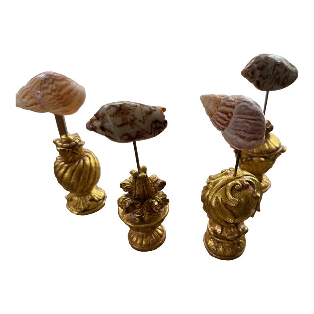 Vintage Celestial Meets the Sea Placeholders - Set of 4-Coastal Art Sculpture For Sale
