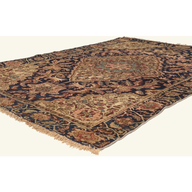 79752 Antique Persian Farahan Rug, 04'06 x 06'04. The Gilded Palmette: A Late 19th Century Persian Farahan Masterpiece of...