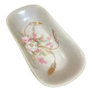 Antique M Z Austria Hand Painted Porcelain Trinket Dish