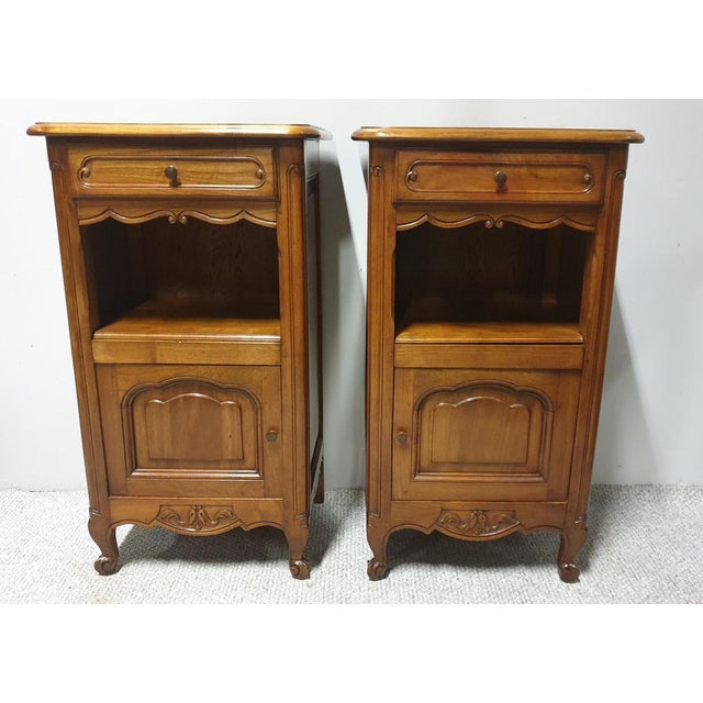 Vintage Cherry Bedside Tables, Set of 2 For Sale - Image 10 of 12