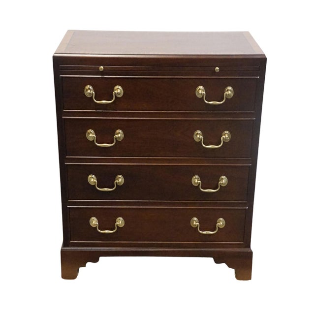 Traditional High End Solid Mahogany Traditional Style 25" Chairside Chest / Accent End Table For Sale - Image 3 of 13