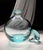 Moser Glassworks Mid 20th Century Moser Glassworks Aqua Culbuto 500-mL Decanter and Four 2-Oz Cordial/Shot Glasses, Lead-Free Crystal - Set of 5 For Sale - Image 4 of 11