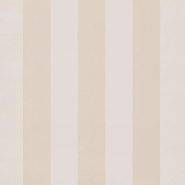 Traditional Schumacher Roosevelt Awning Stripe Fabric In Ivory For Sale - Image 3 of 5